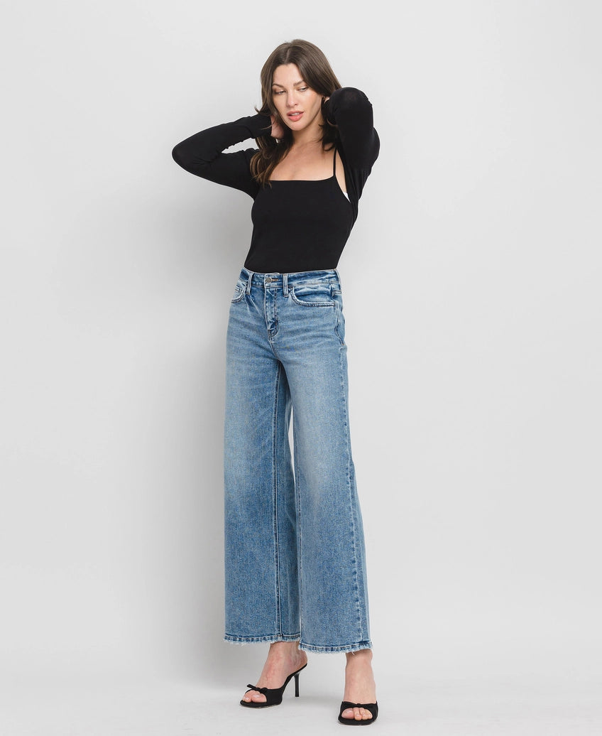 Wide Leg Comfort Stretch Jeans