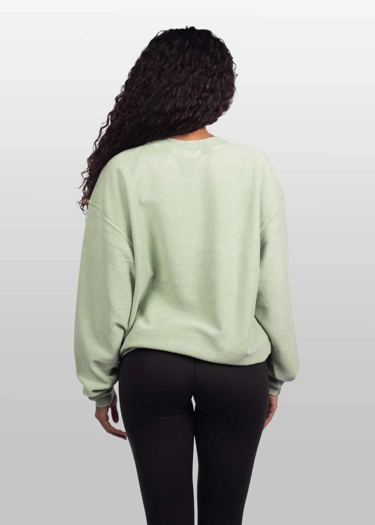 The Original Corded Crew in Sage Green