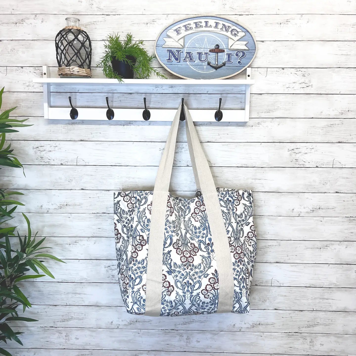 Chandelier Flowers Handcrafted Canvas Bag