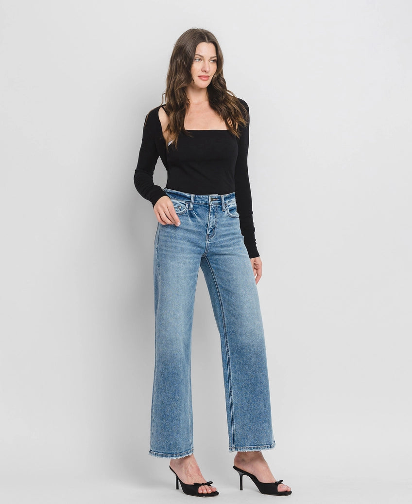 Wide Leg Comfort Stretch Jeans