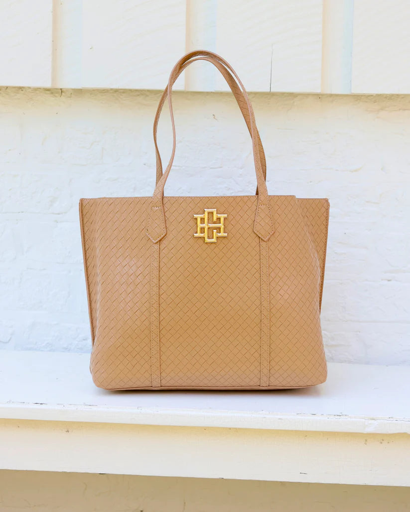 Heath Tote Bag in Woven Tan