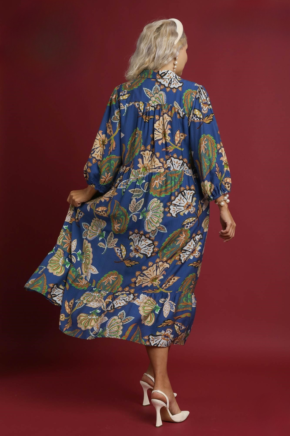 Boho Paisley Midi Dress