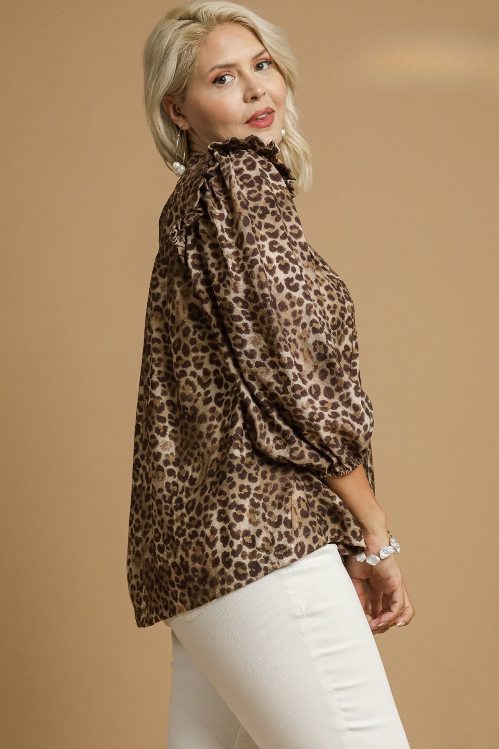 Ruffle Leopard Blouse