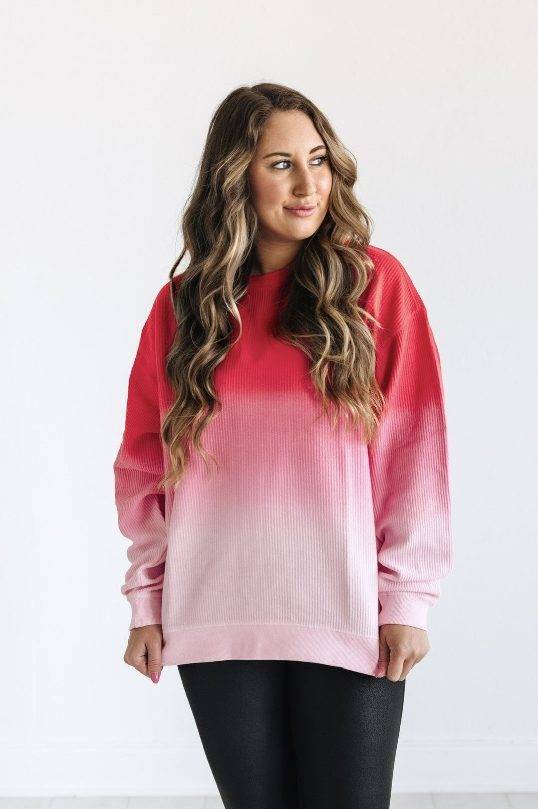 Ombre Luxe Corded Crew