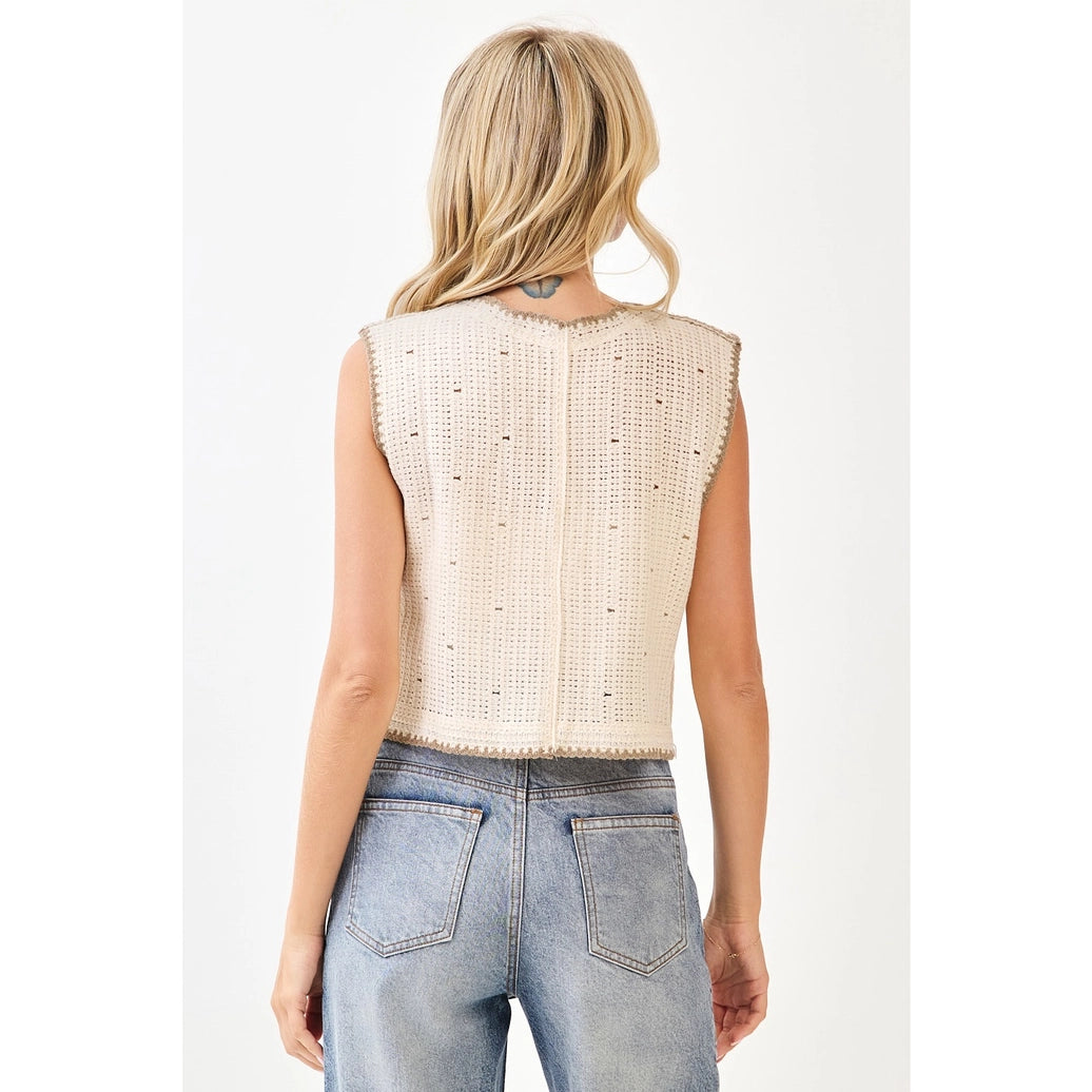 Floral Crochet Vest