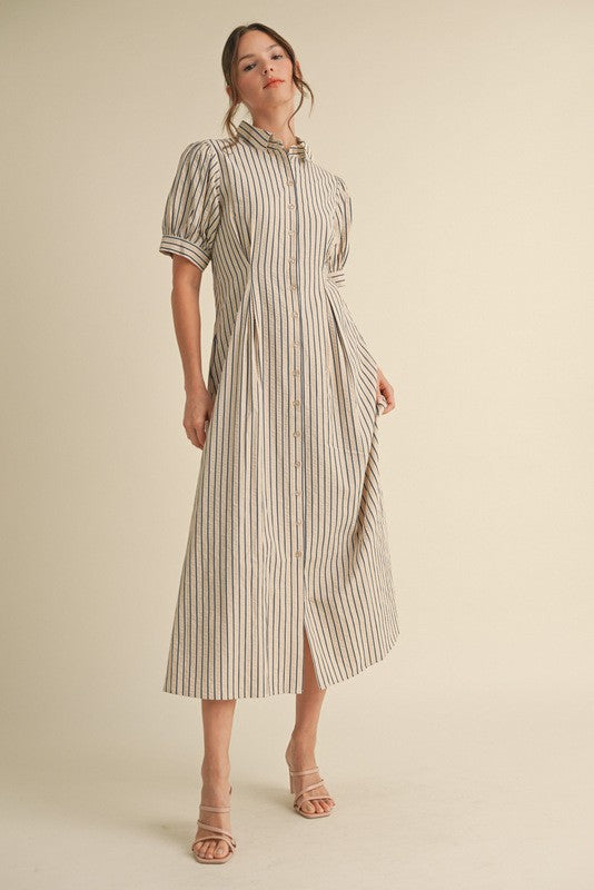 Striped Midi Dress