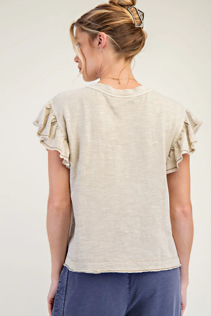 Wing Sleeve Cotton Slub