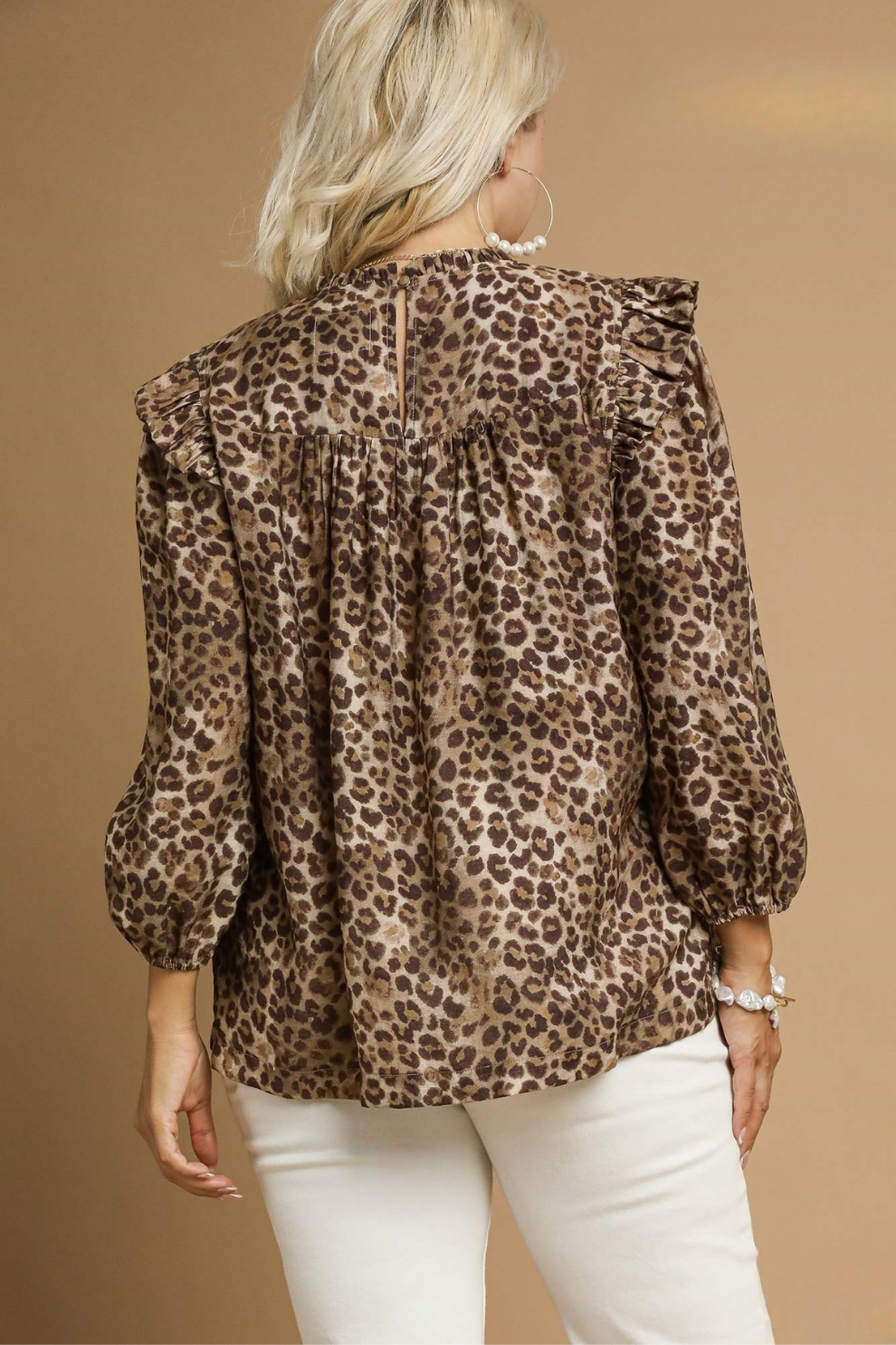 Ruffle Leopard Blouse