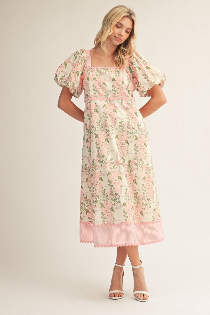 Square Neck Midi Dress