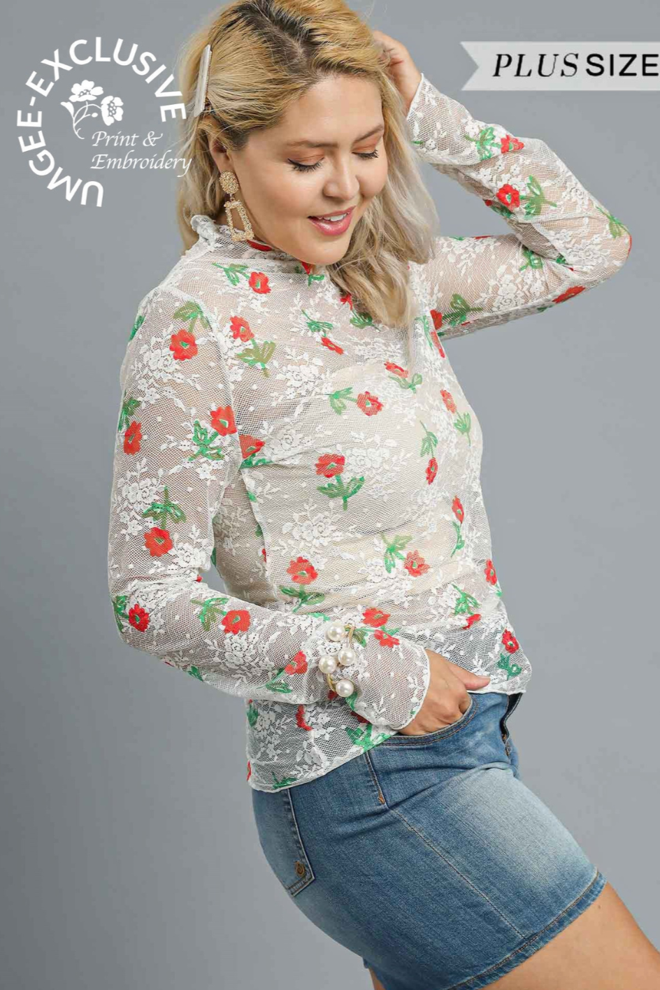 Bloom Mesh Floral Lace Top