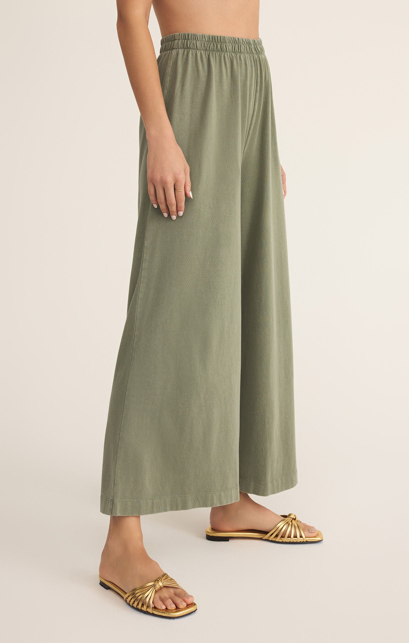 Scout Jersey Flare Pant in Avocado
