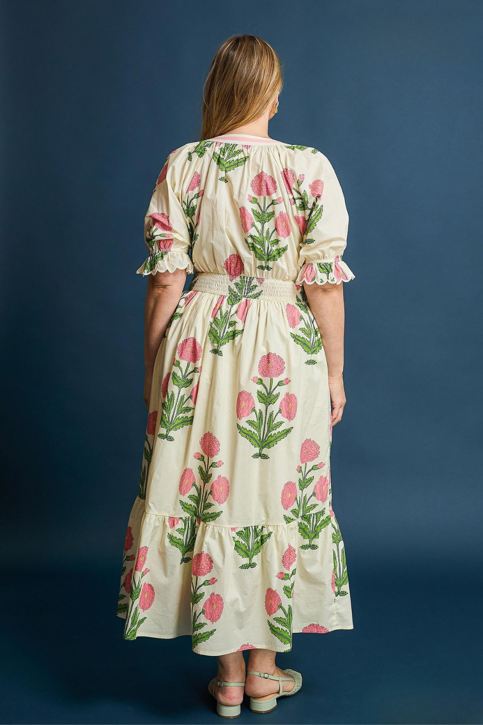 Smocked Midi Dress