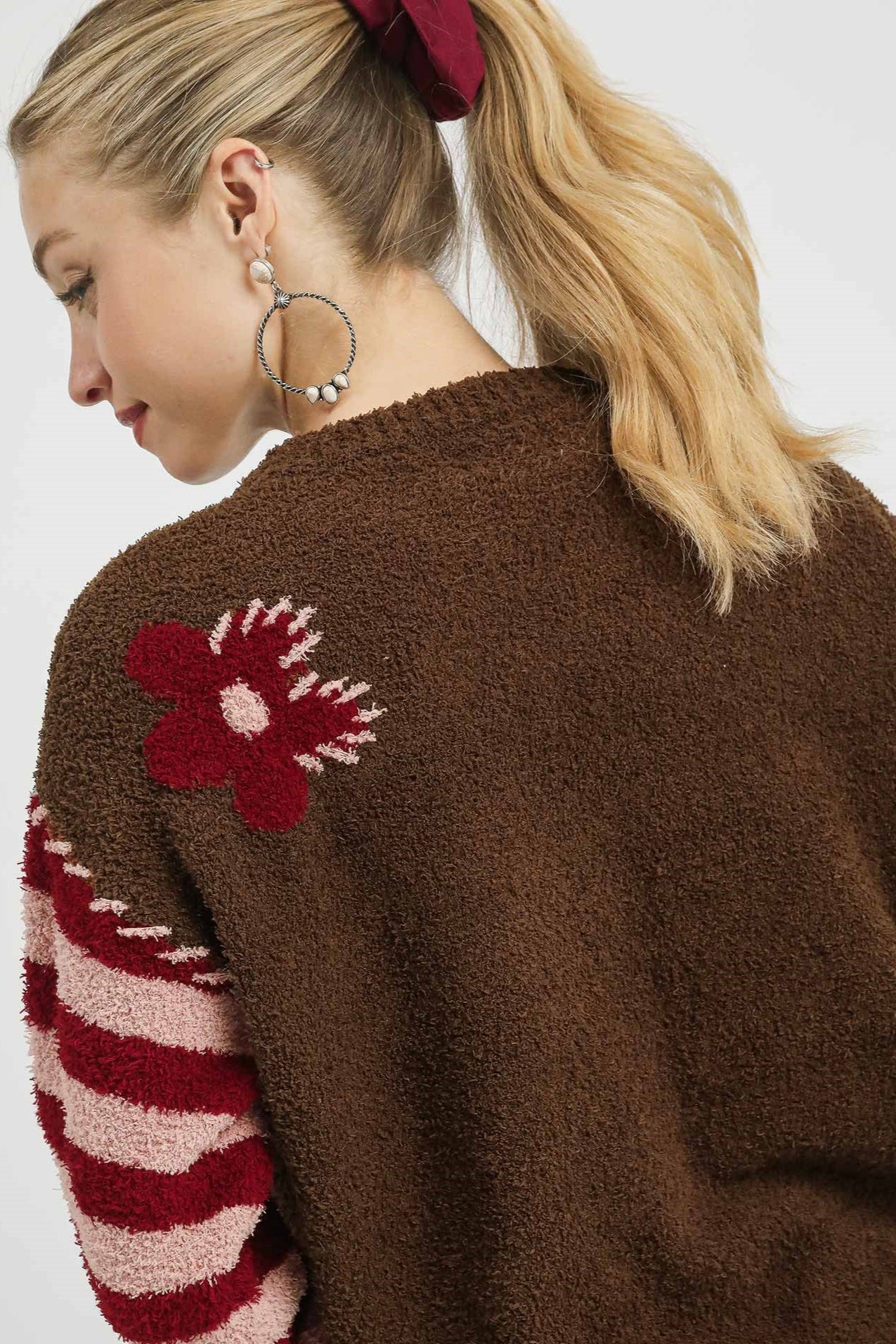Flower Stripe Sweater