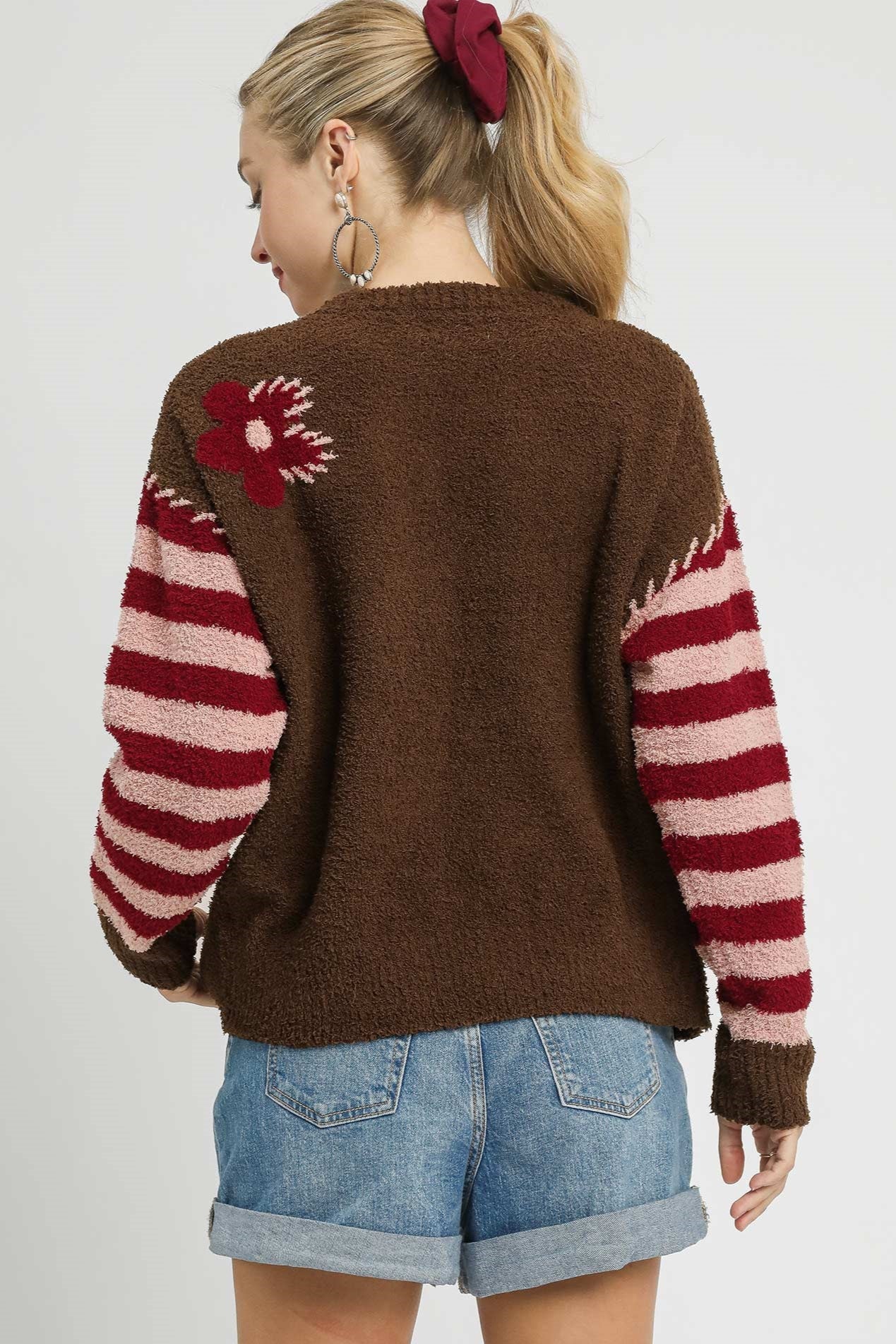 Flower Stripe Sweater