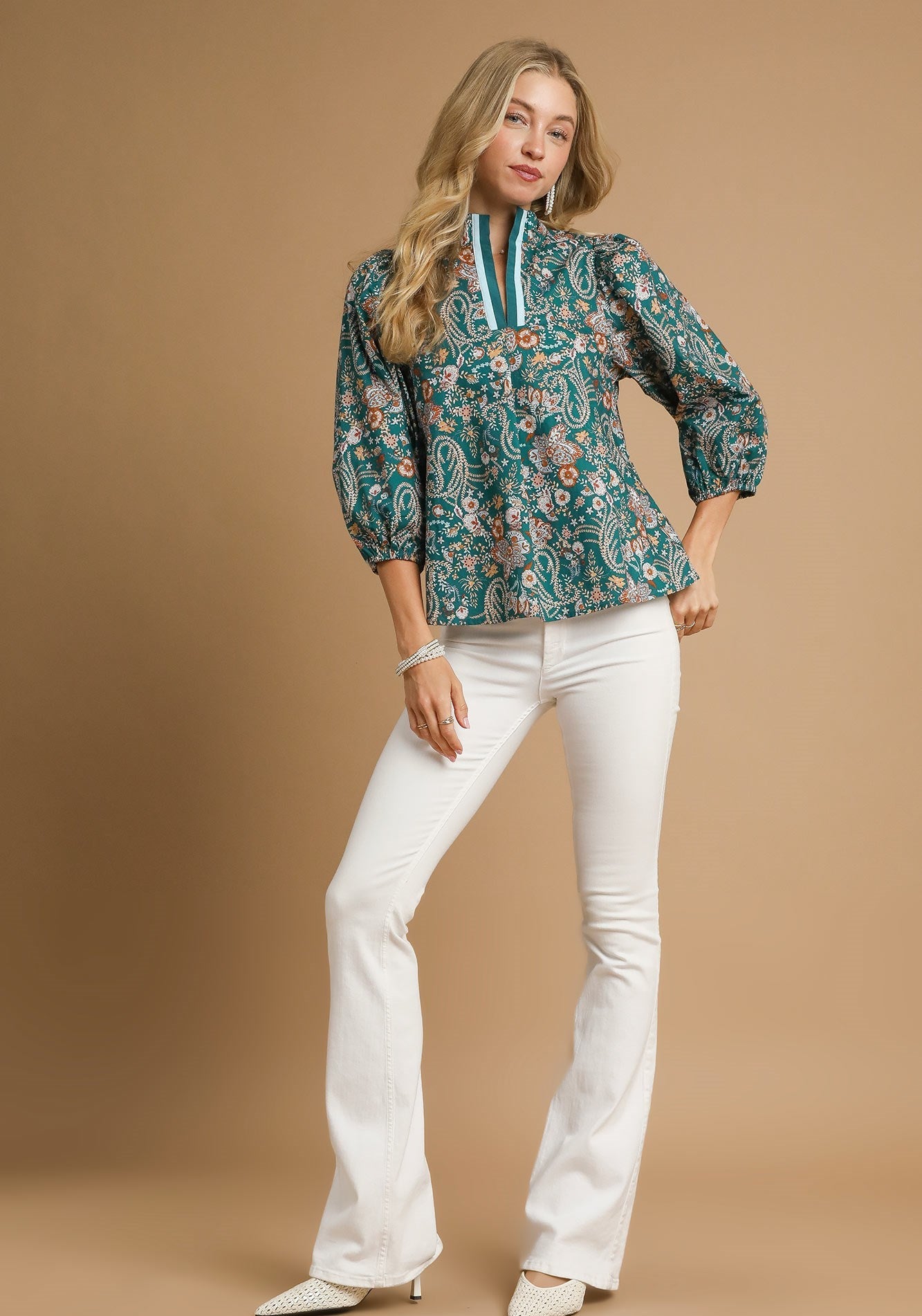 Floral Split Blouse