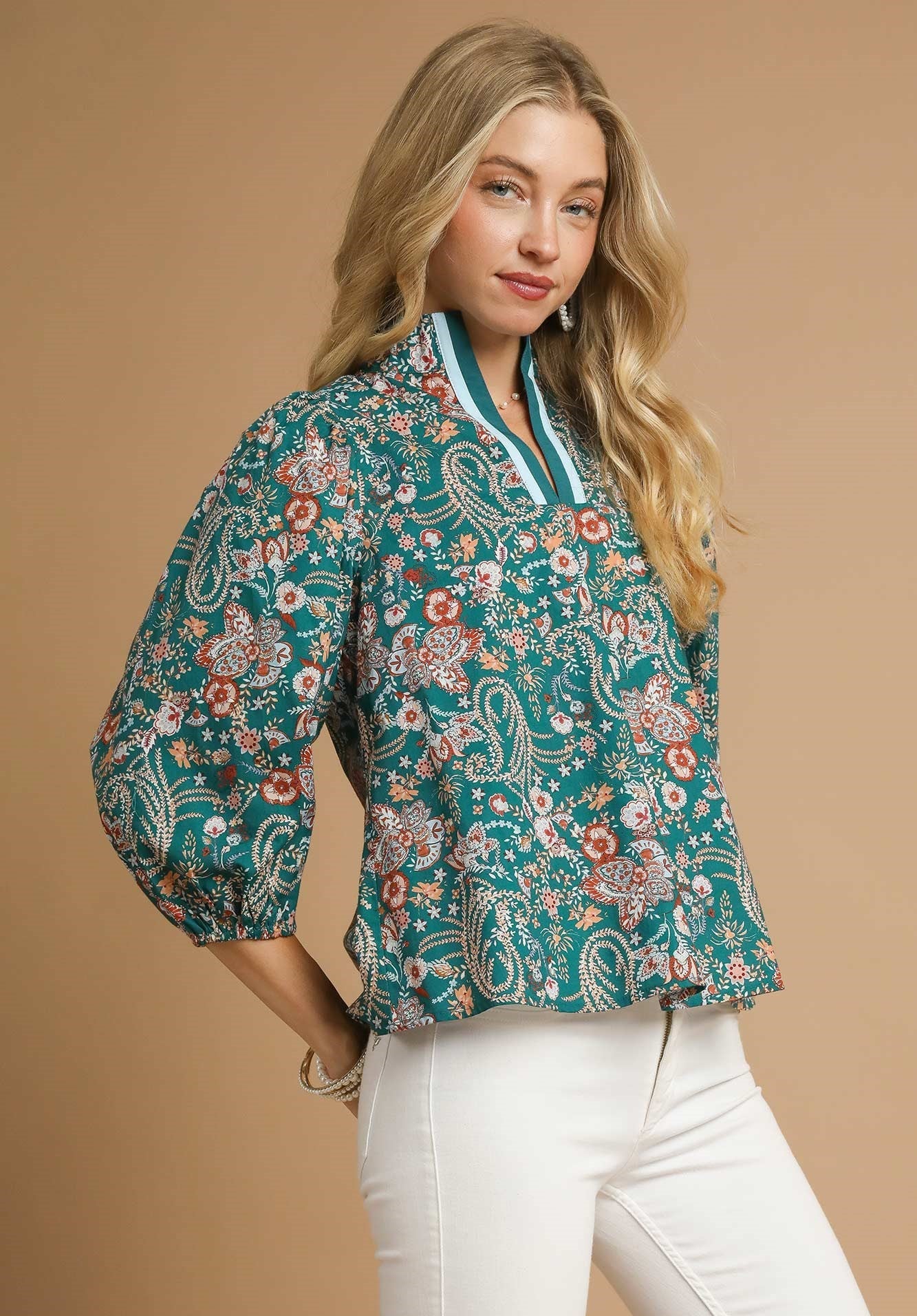 Floral Split Blouse
