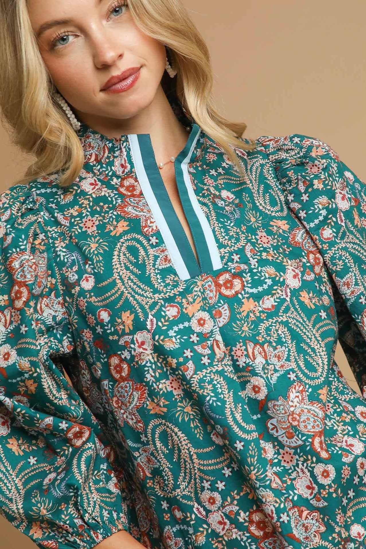 Floral Split Blouse