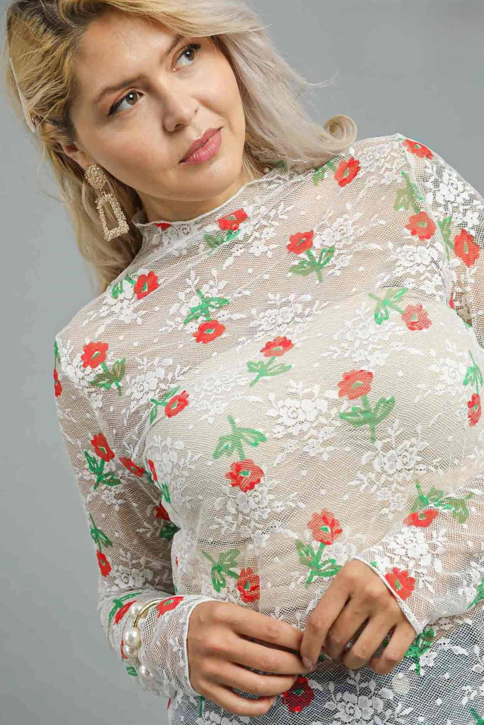 Bloom Mesh Floral Lace Top