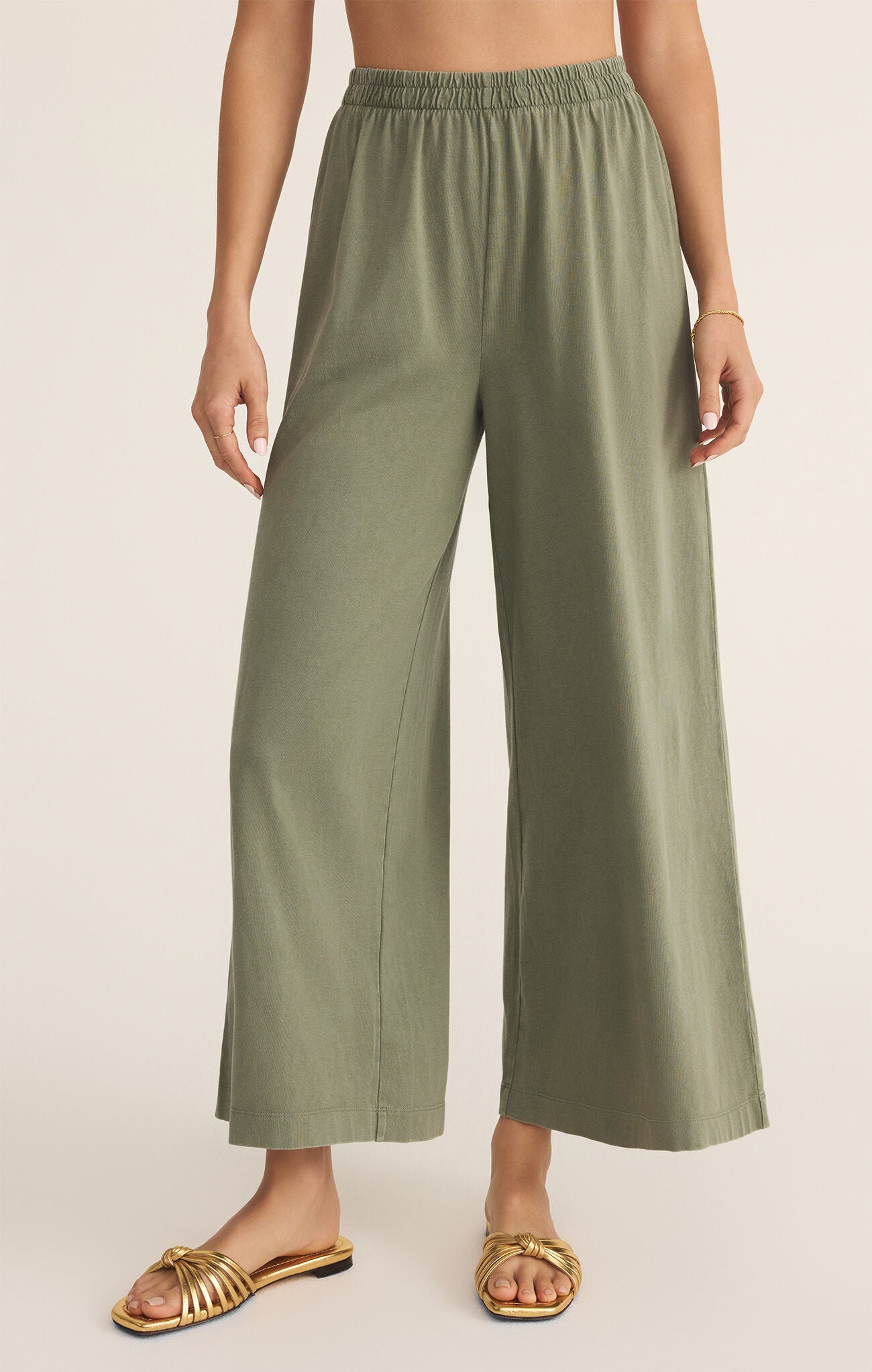 Scout Jersey Flare Pant in Avocado