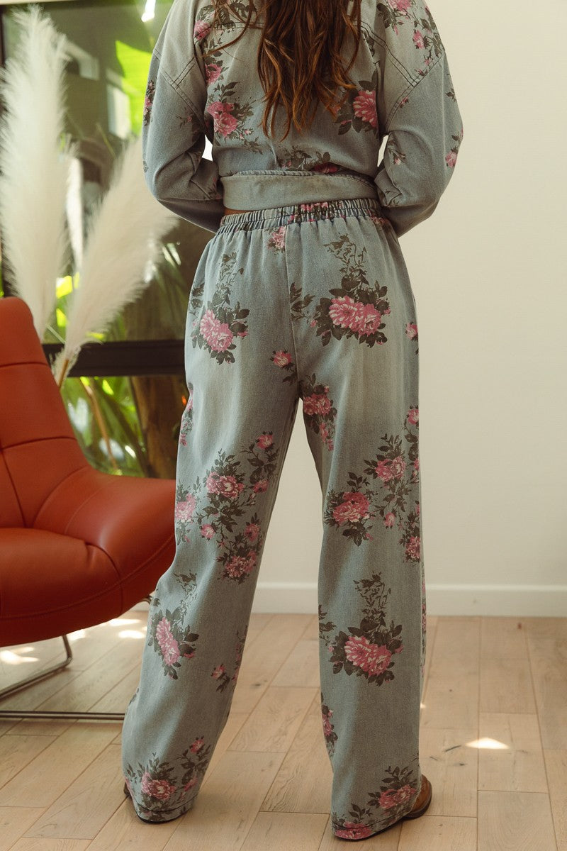Flower Print Pants