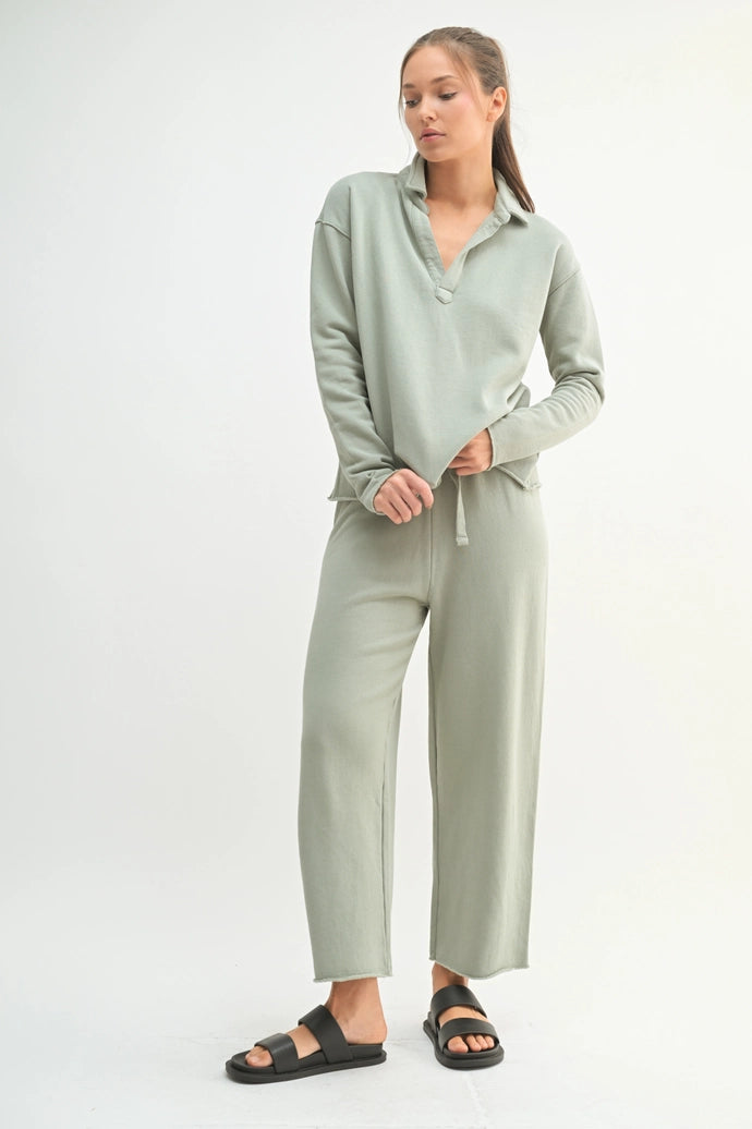 Malibu Wide-Leg Fleece Pants