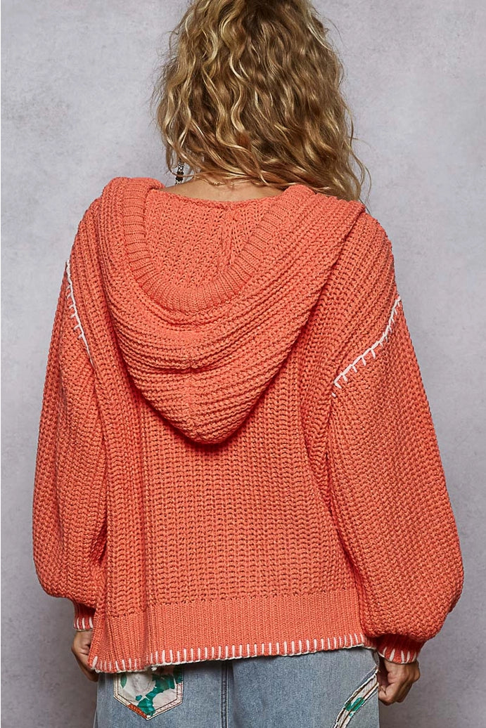 V-Neck Sweater Hoodie