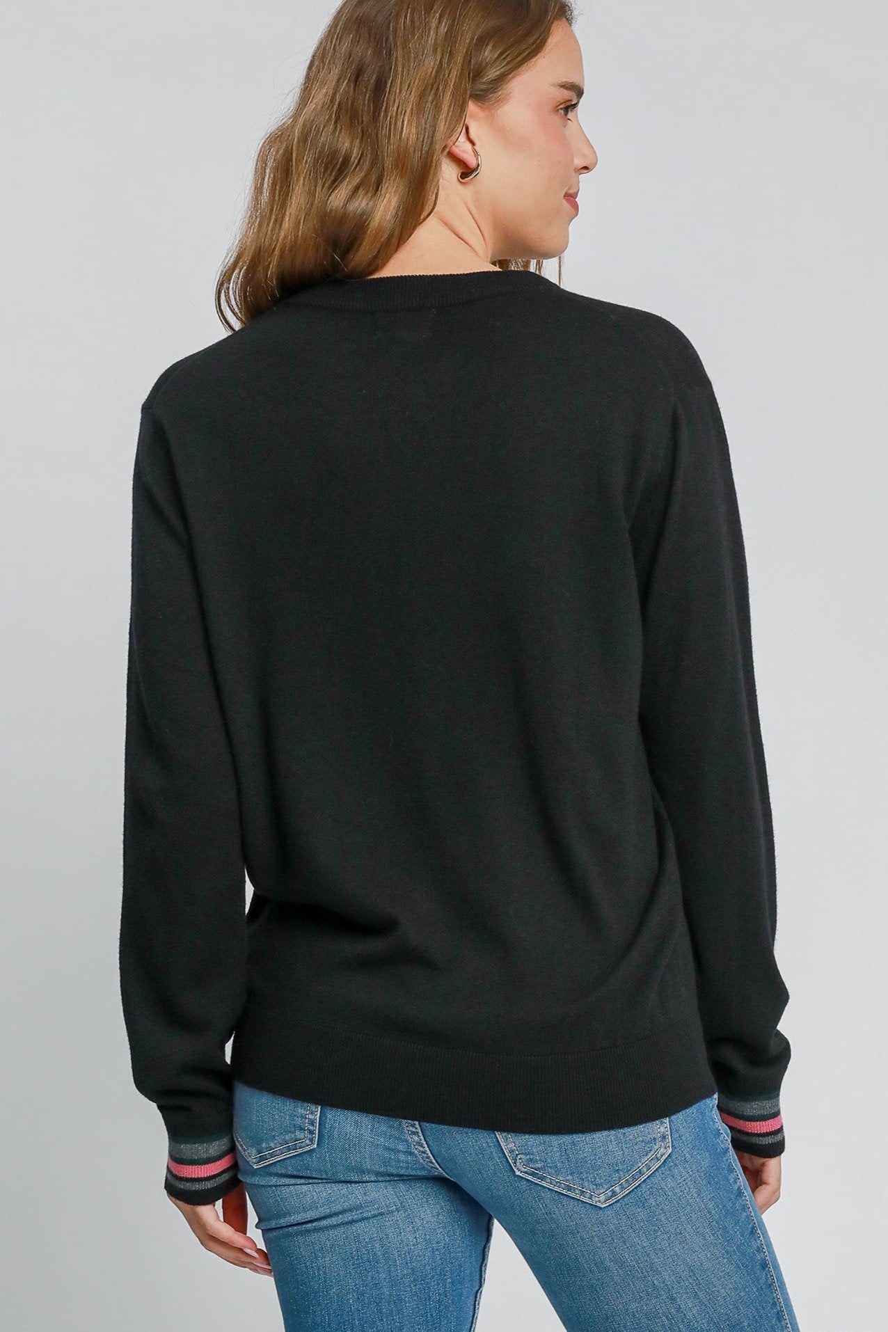 Wool Blend Crew Neck Sweater