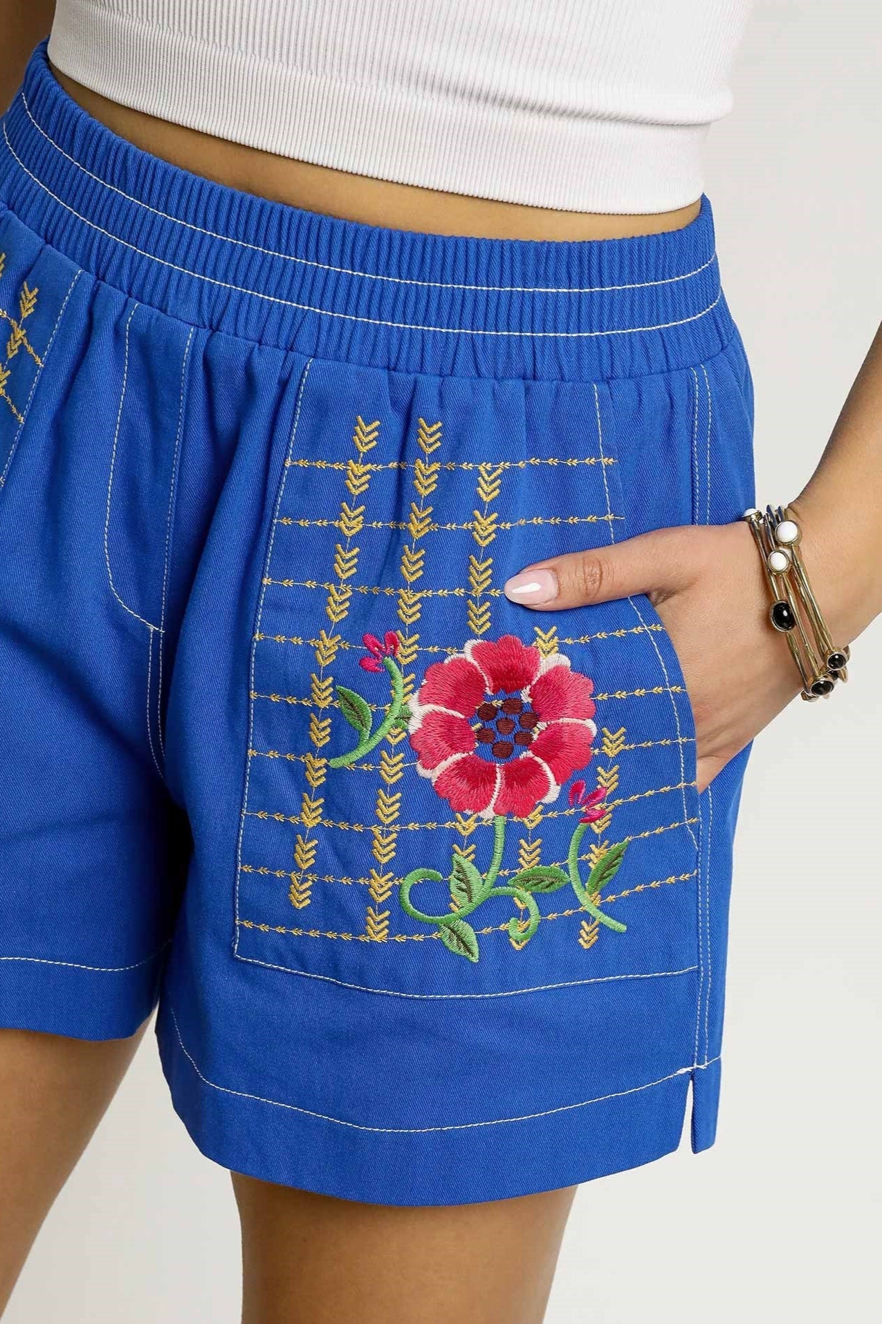 Boho Embroidered Shorts