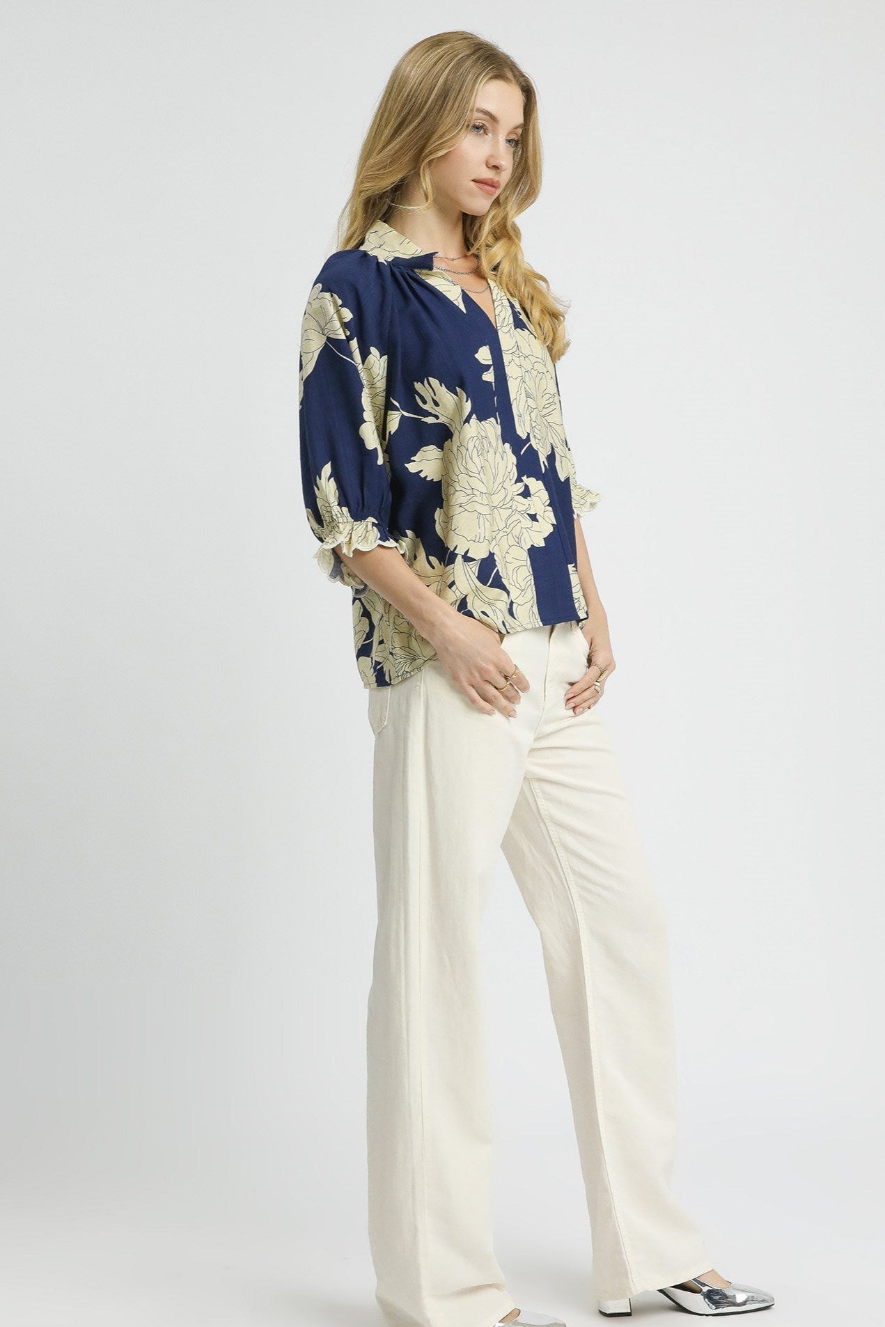 Peony High Neck Blouse
