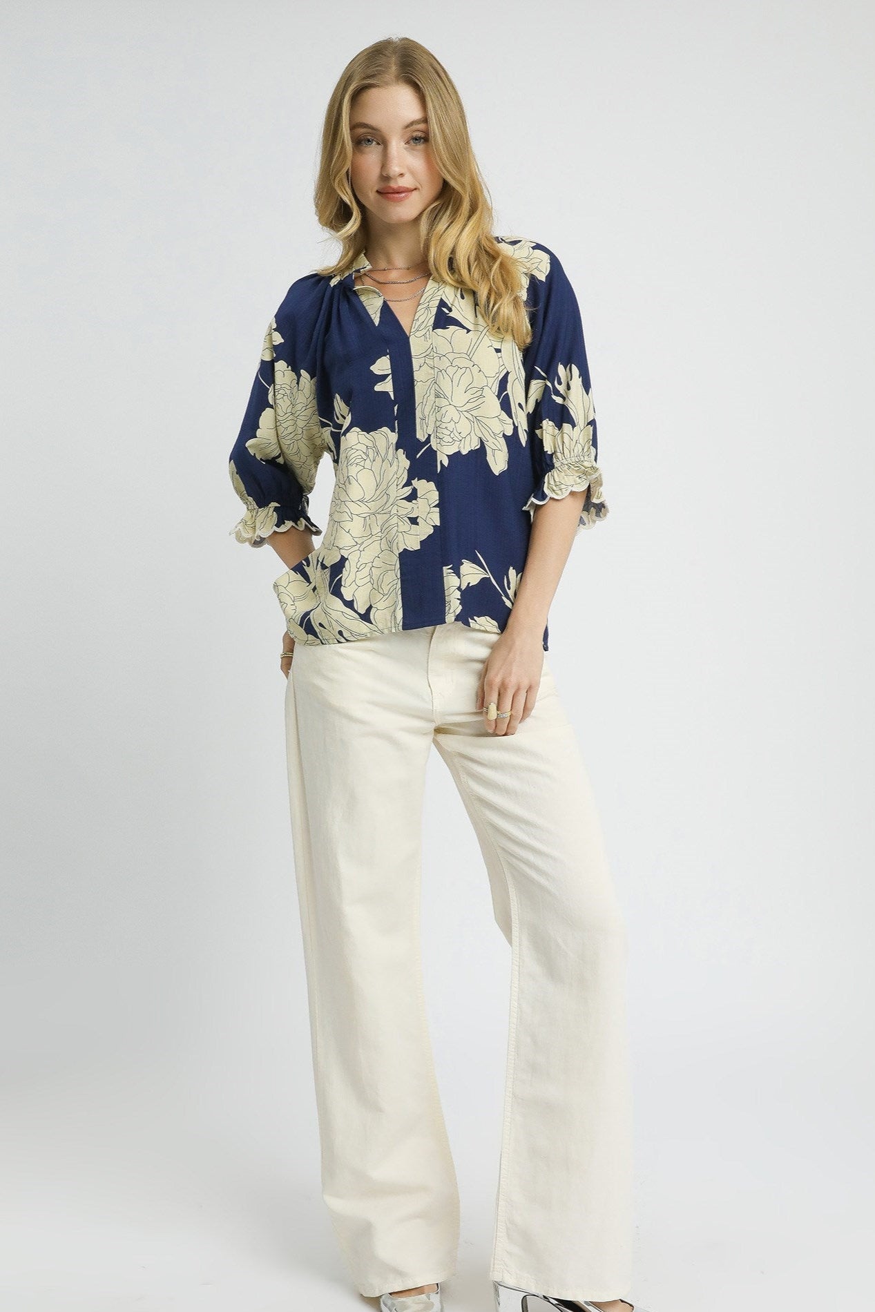 Peony High Neck Blouse