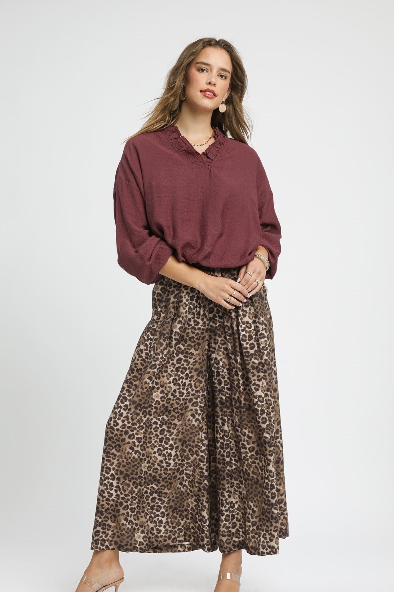 Ruffle Neck Blouse