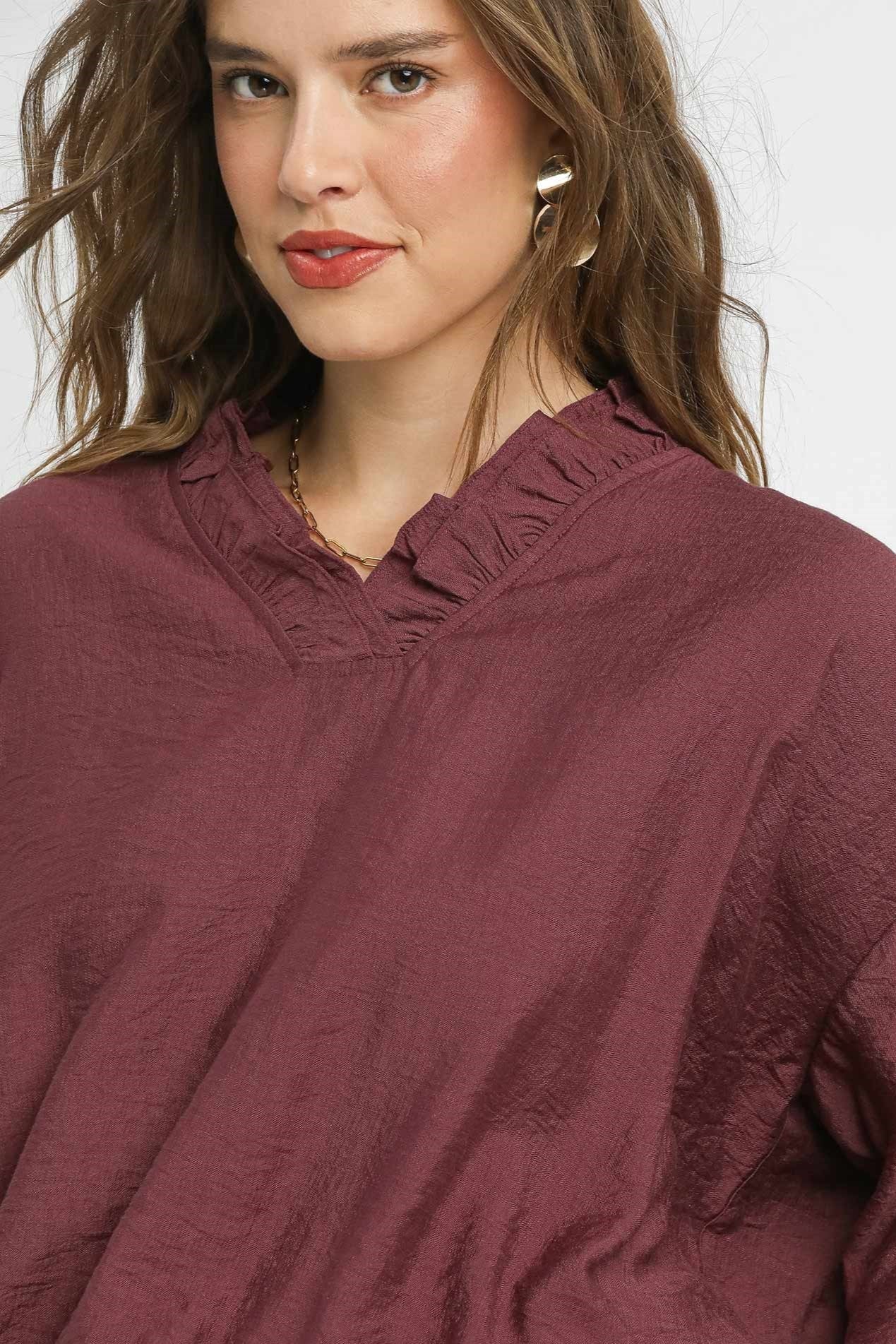 Ruffle Neck Blouse