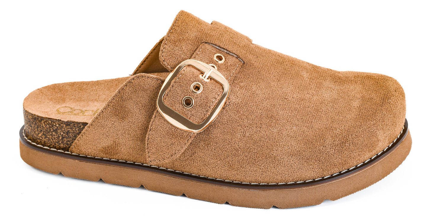 Day Dream Clogs in Tobacco Suede