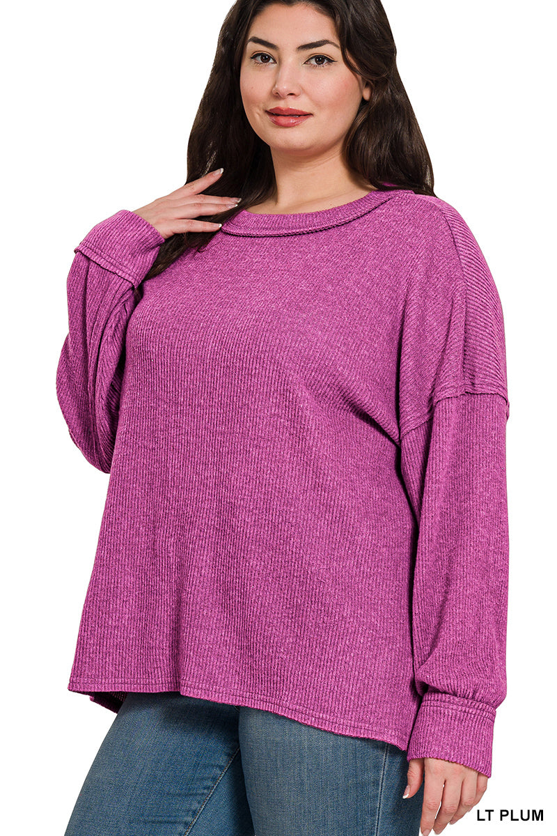 Black Friday Doorbuster - Ribbed Drop Shoulder Sweater
