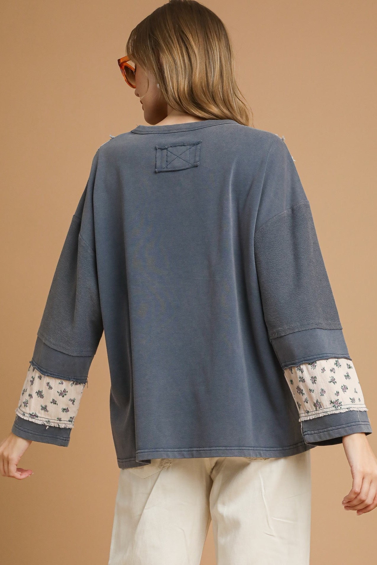 Terry Patchwork Pullover