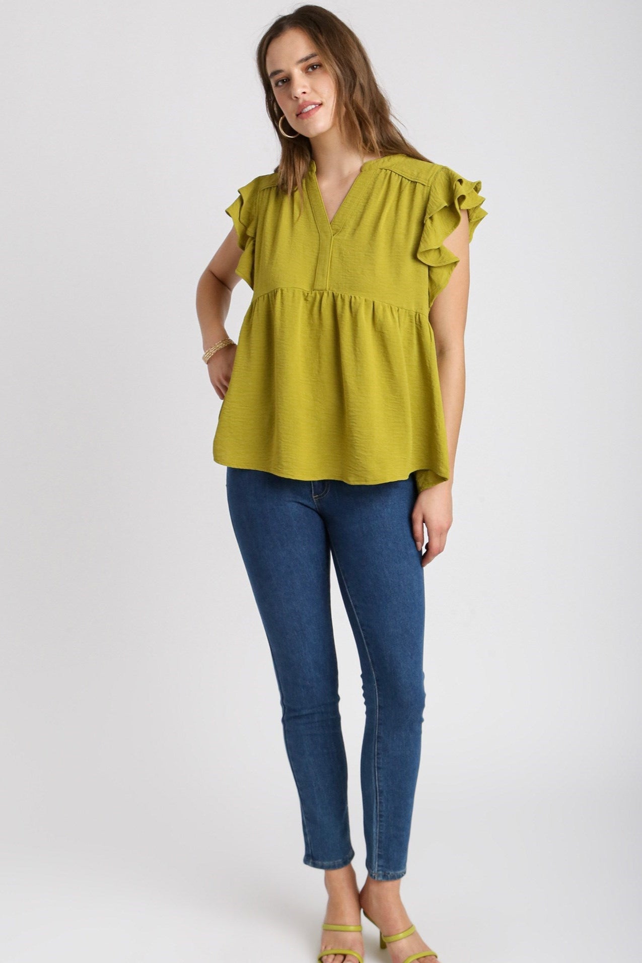 Baby Doll Ruffle Blouse