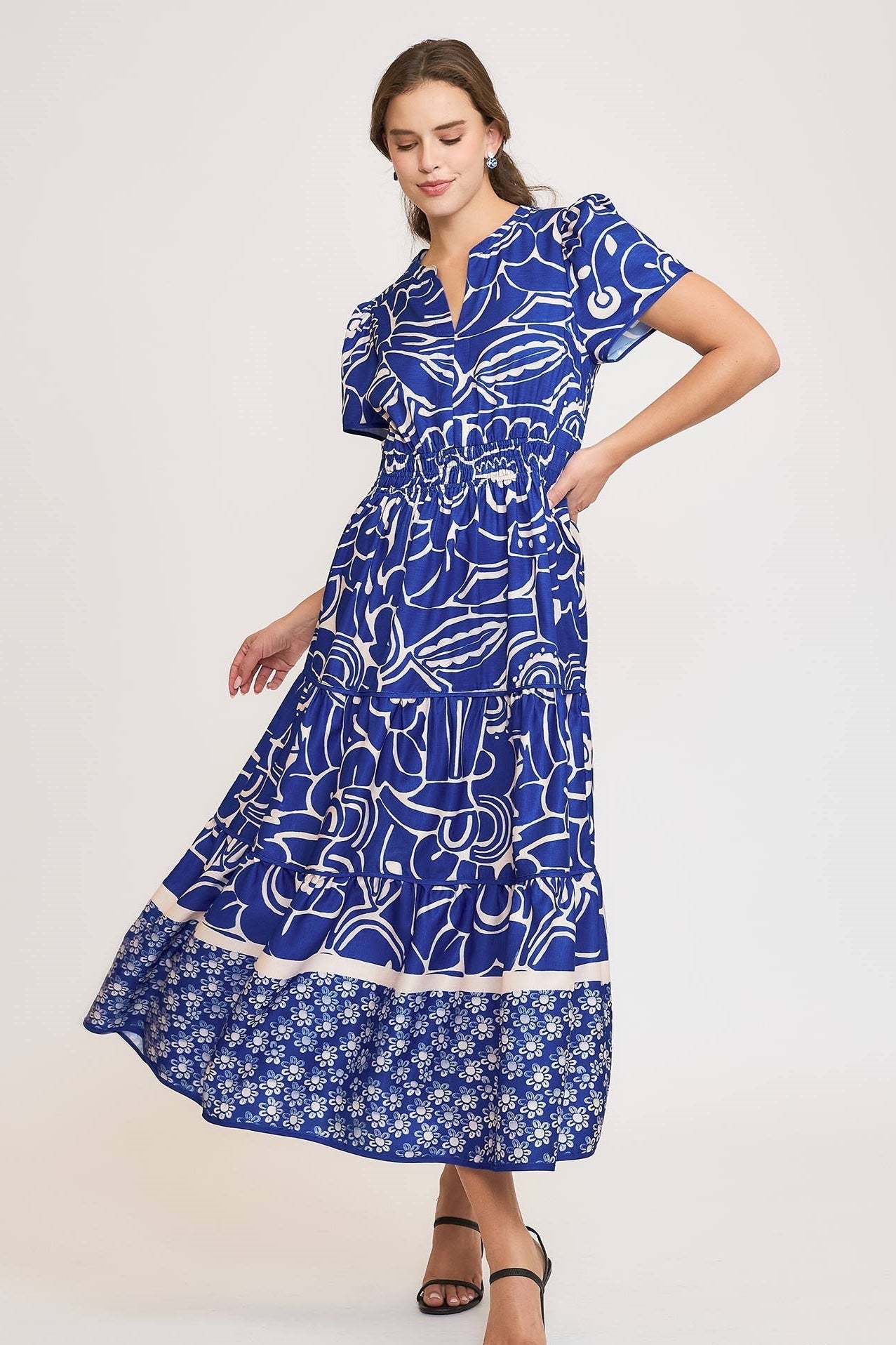 Abstract Detail Maxi Dress