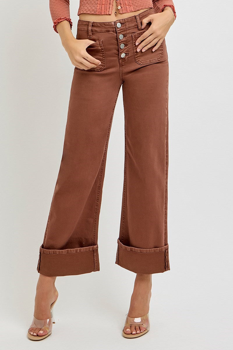 High Rise Wide Leg Pants