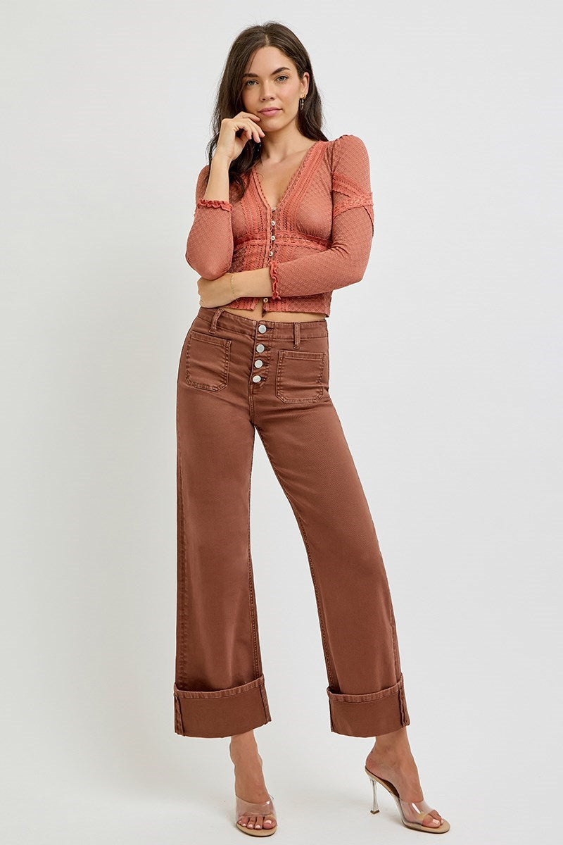 High Rise Wide Leg Pants