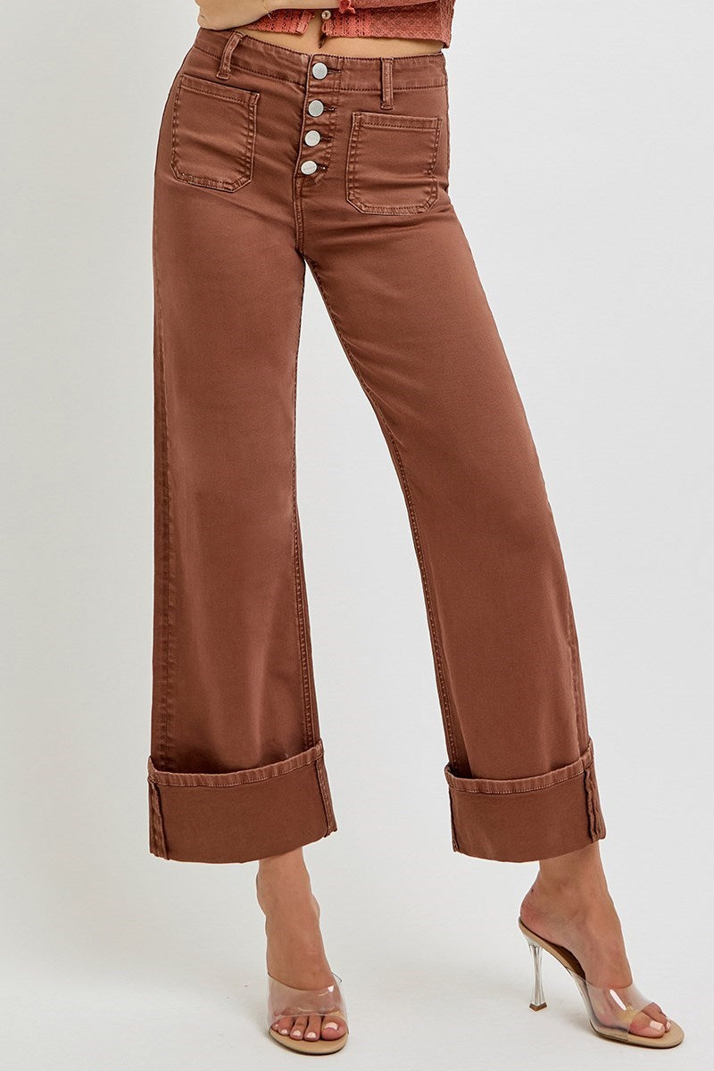 High Rise Wide Leg Pants