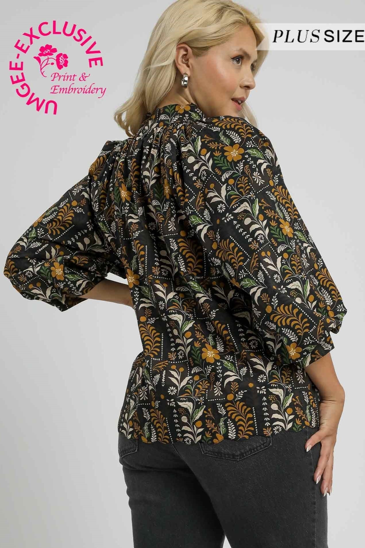 Floral Scallop Blouse