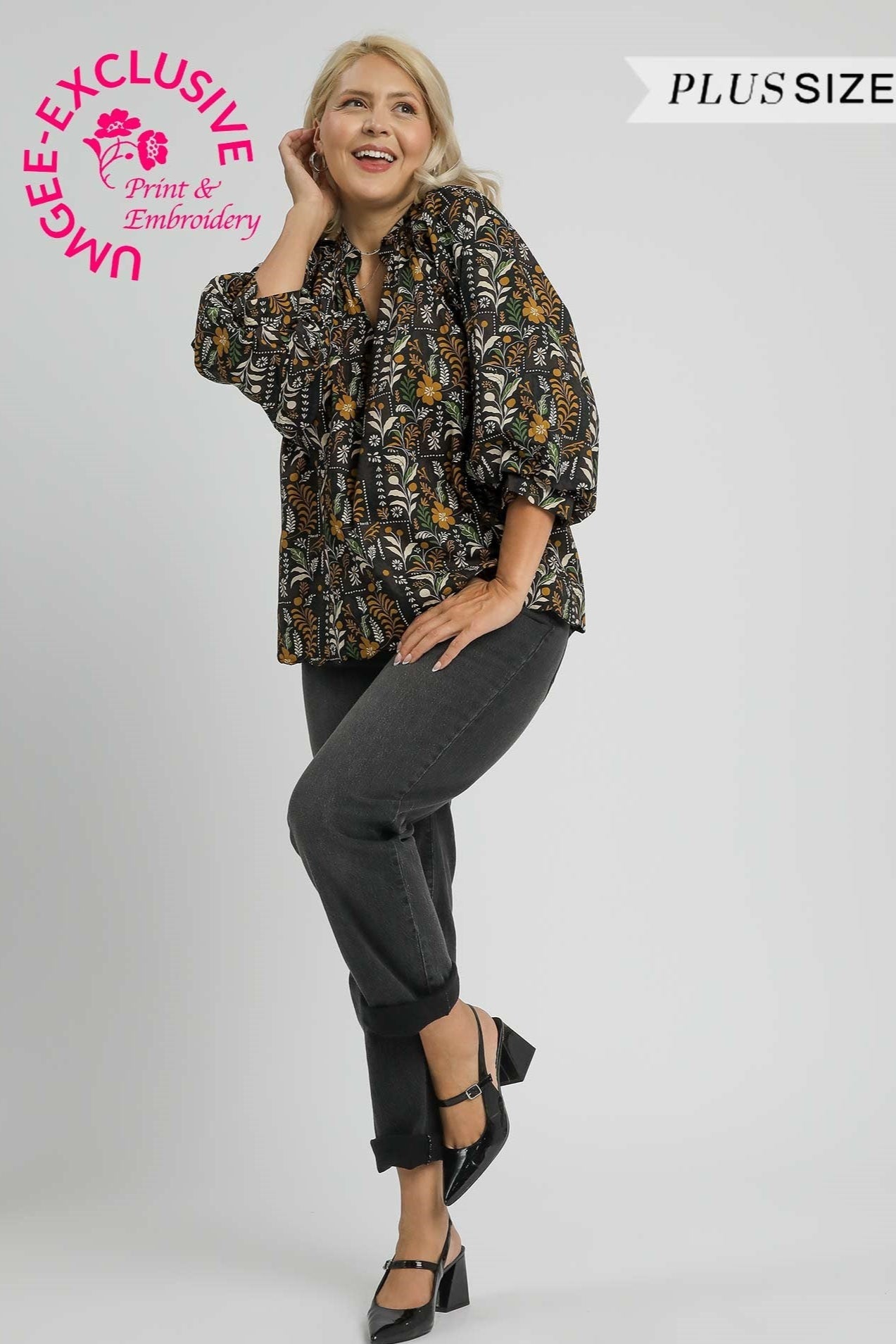 Floral Scallop Blouse