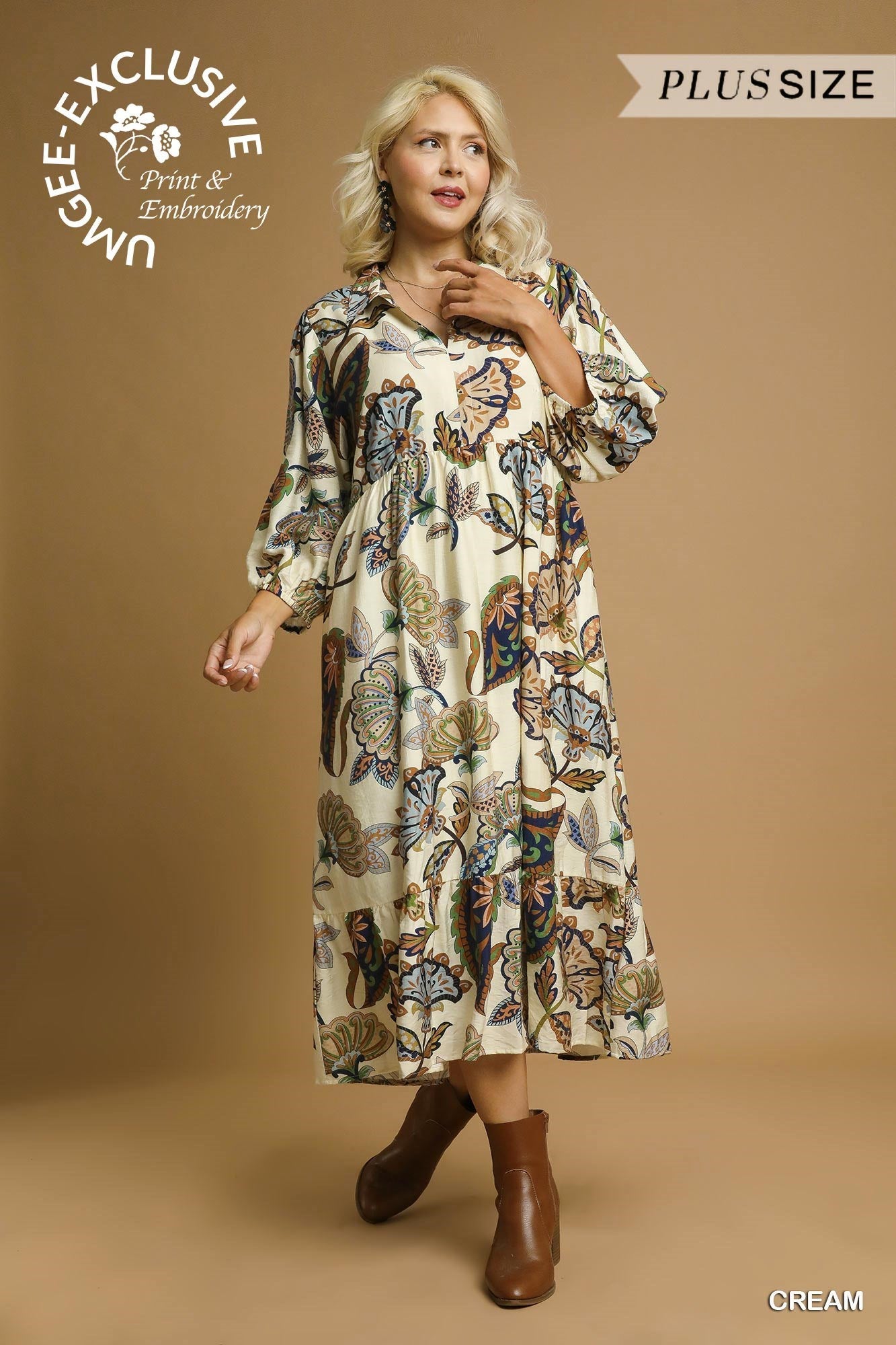 Boho Paisley Midi Dress