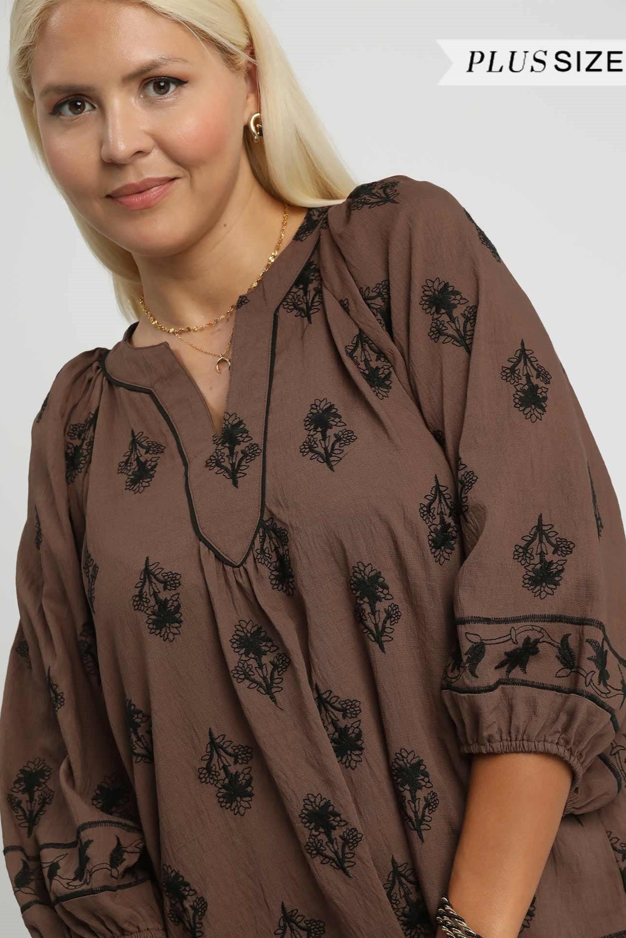 Floral 3/4 Sleeve Blouse