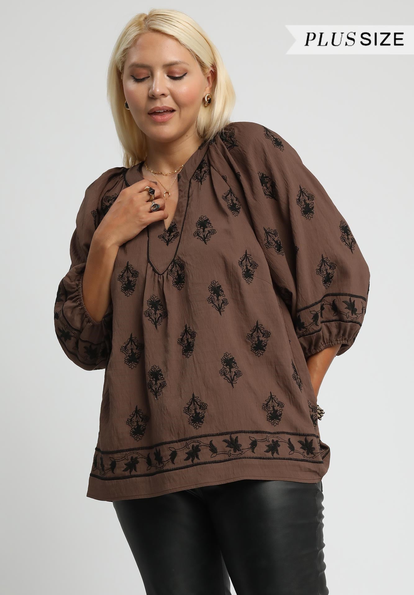 Floral 3/4 Sleeve Blouse