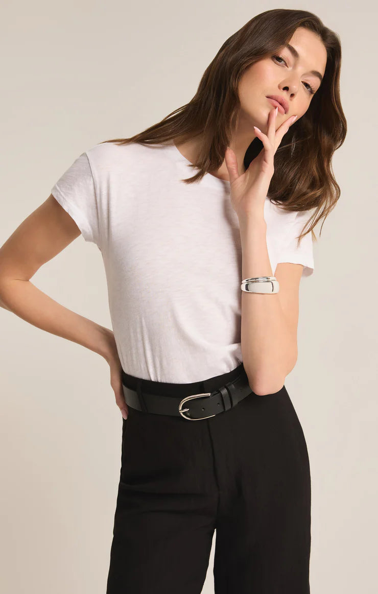 Modern Slub Tee in White