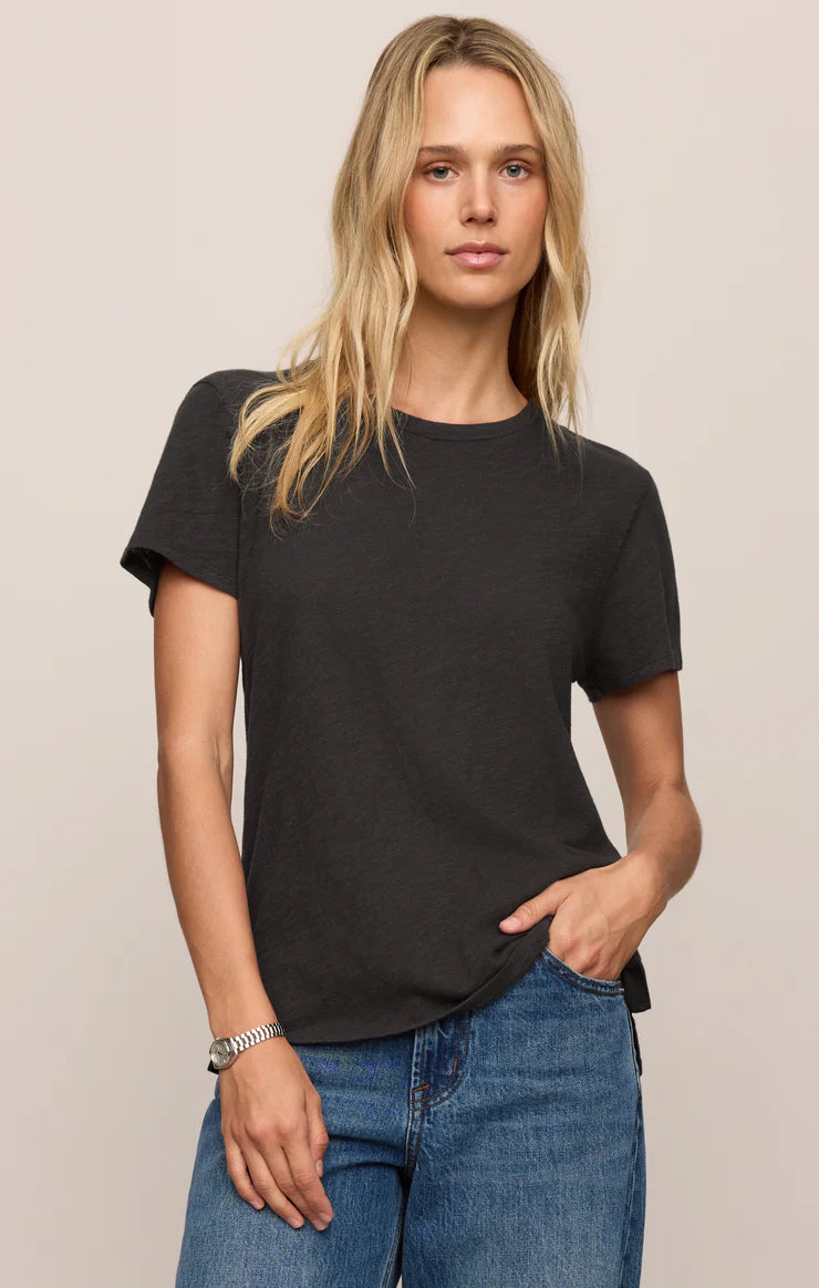 Foundation Premium Slub Tee in Black Sand