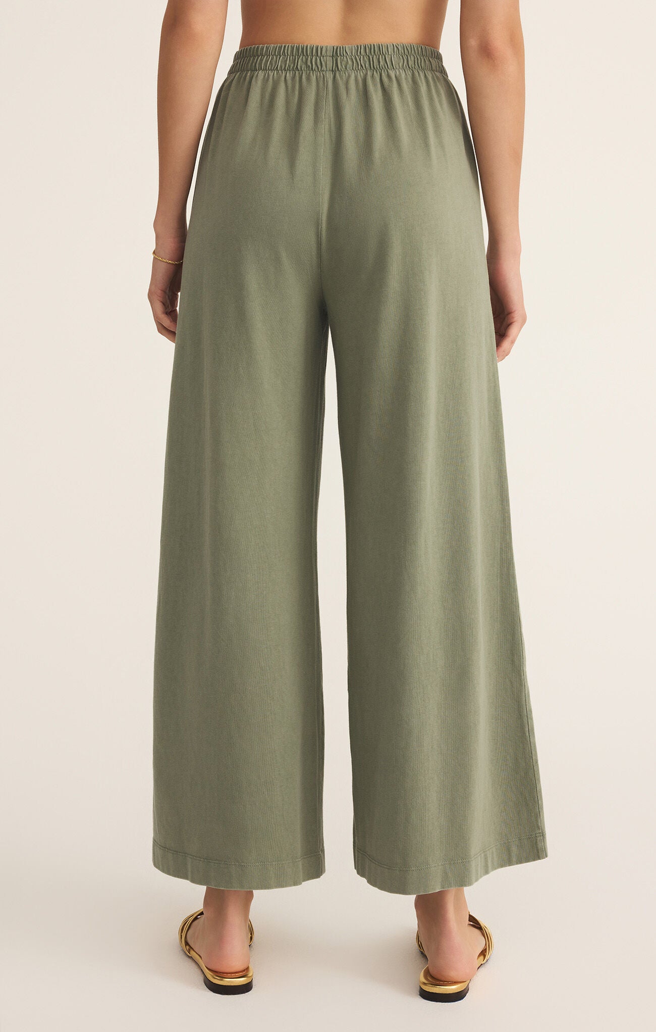 Scout Jersey Flare Pant in Avocado