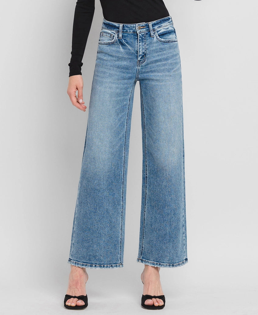 Wide Leg Comfort Stretch Jeans