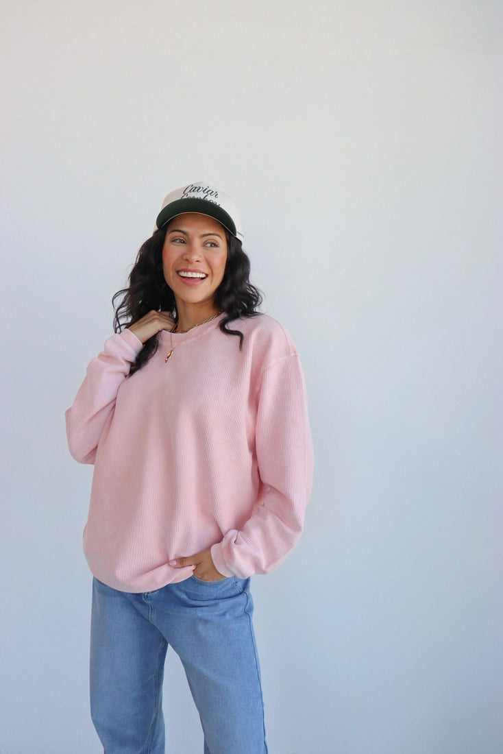 The Original Corded Crew in Urban Pink